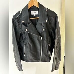Black Leather Jacket - Size Medium